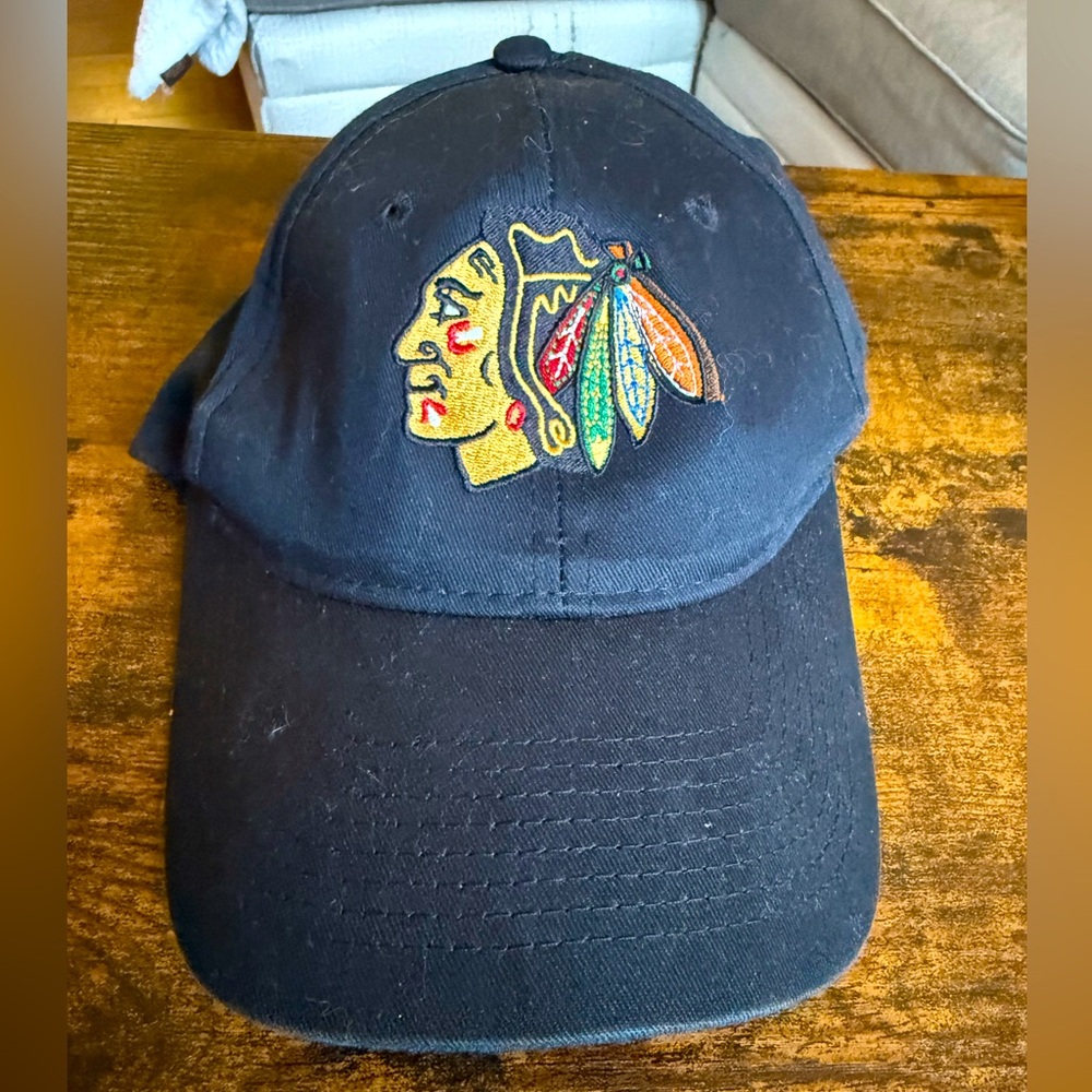 Black 2017 Blackhawks Champions Cap with Embroidered Logo